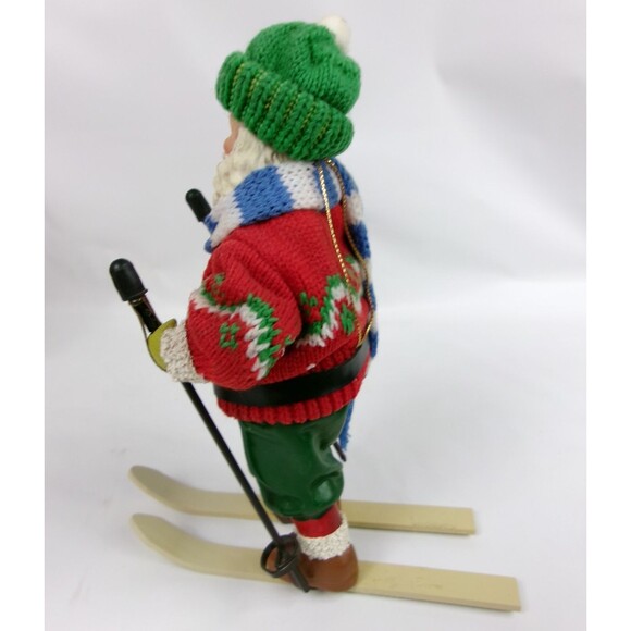 Clothtique Possible Dreams Santa #714004 Skiing Santa Ornament 7.5 Inch 1993 - Picture 4 of 6